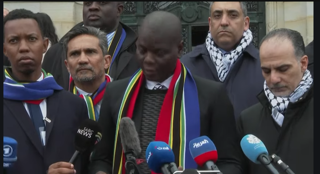 South Africa holds news briefing after arguments in ICJ genocide hearing against Israel