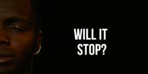 black man in tears text will it stop