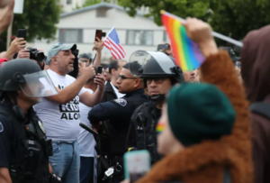 Large crowds gather at Glendale Unified School District meeting, where parents and activists clash over teaching sexual identity to kids.