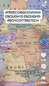 Pencil pointing at a map of Dem. Rep. Congo